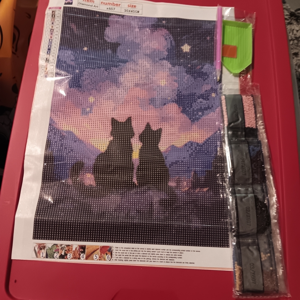 Cat Silhouette Diamond Painting Kit